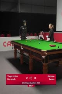 斯诺克塔猜亚·乌诺4-0瑞安·埃文斯20230819(李照)