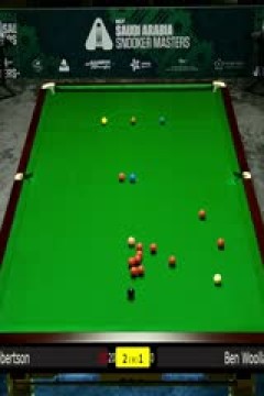 2025斯诺克沙特大师赛32进16尼尔·罗伯逊5-2本·沃拉斯顿20250812