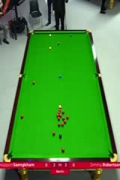 斯诺克德国大师赛64进32诺鹏·桑坎姆4-5吉米·罗伯逊20250129