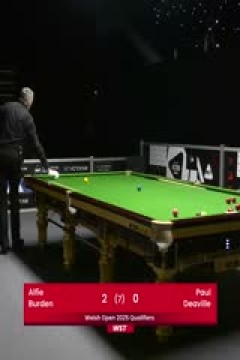 斯诺克威尔士公开赛资格赛阿尔菲·博登4-0保罗·迪维尔20250204