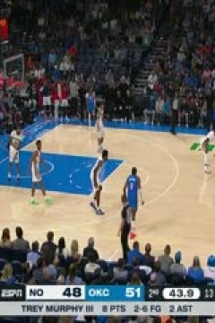 NBA常规赛 鹈鹕VS雷霆 20241114