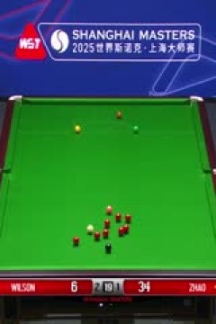 2025斯诺克上海大师赛半决赛凯伦·威尔逊4-5赵心童(第一阶段)(朱蒙)20250802