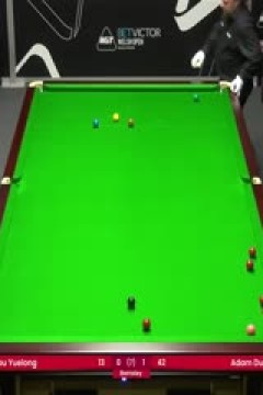 2024斯诺克威尔士公开赛资格赛周跃龙0-4亚当·达菲20240126