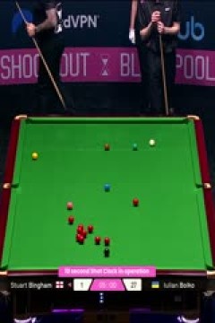 斯诺克单局限时赛16强至决赛斯图尔特·宾汉姆44-35尤里安·博伊科20251214